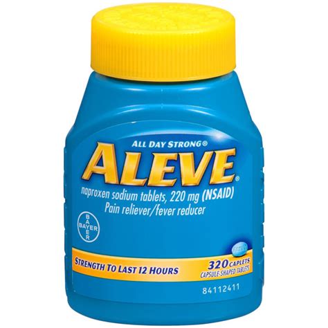 usa-angel. Aleve Naproxen Sodium 220 mg Pain Reliever Fever Reducer 320 ...