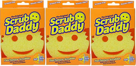 Scrub Daddy Shark Tank Sponge Smiley Face Scratch Free Scrubber 3 Pack: Sponges: Amazon.com.au