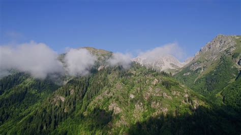 AERIAL panoramic view in the mountains in Georgia in summer 28185569 ...