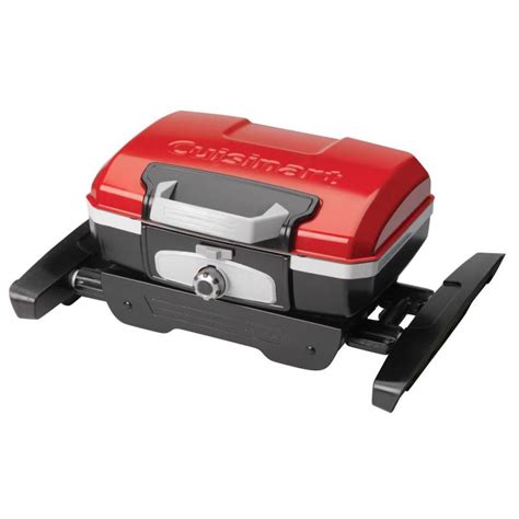 Cuisinart Red Petit Gourmet Gas Grill with Versa Stand