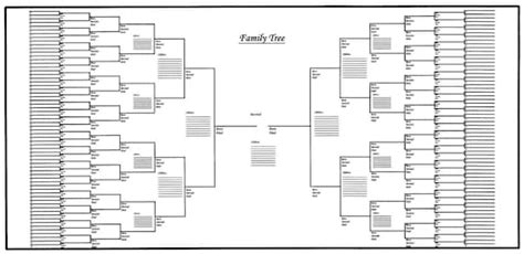 Large Family Tree Chart Bracket Style 48 x 24 by PLANSANT on Etsy