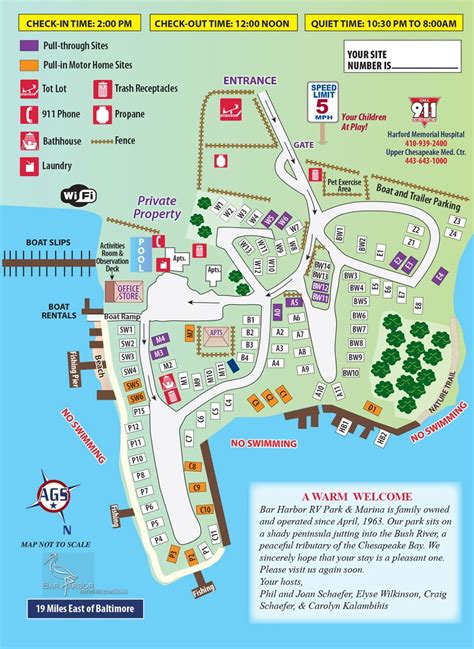 Bar Harbor Site Map | Bar Harbor RV Park