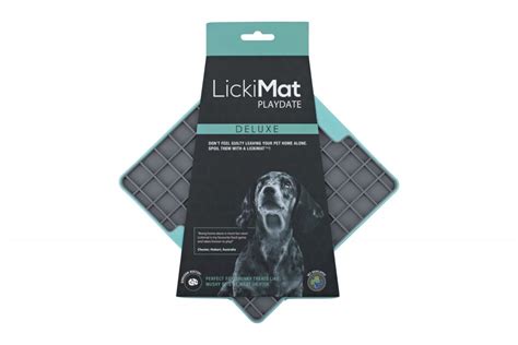 LickiMat Playdate Tuff Slow Food Bowl Anti-Anxiety Mat for Dogs - Blue ...