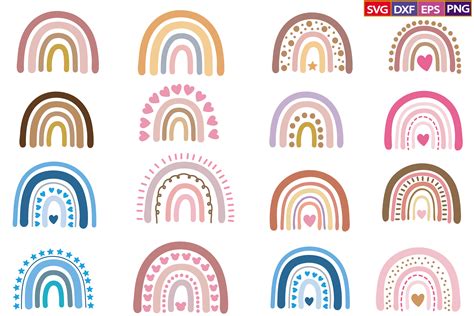 Boho Rainbow Svg,Boho Rainbow Svg Bundle Graphic by Dev Teching · Creative Fabrica