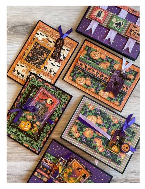 -Graphic 45 - Charmed Halloween Pop-Up Card Set Class Kit. **NOT a Pre ...