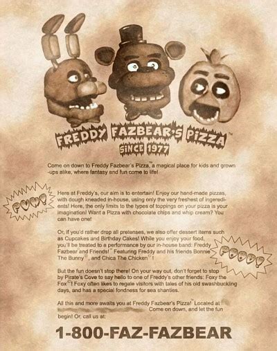 Freddy Fazbear's Pizza Official Website