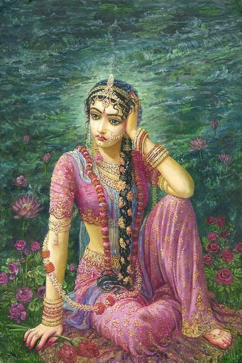 Radha Alone Art Print by Syamarani Dasi in 2020 | Hindu art, India art, Krishna