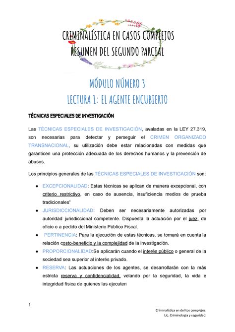 Criminalística EN Casos Complejos - CRIMINALÍSTICA EN CASOS COMPLEJOS RESUMEN DEL SEGUNDO ...