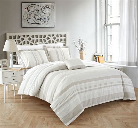 Chic Home Design Devon 4 Piece King Or Queen Duvet Cover Set, Beige ...