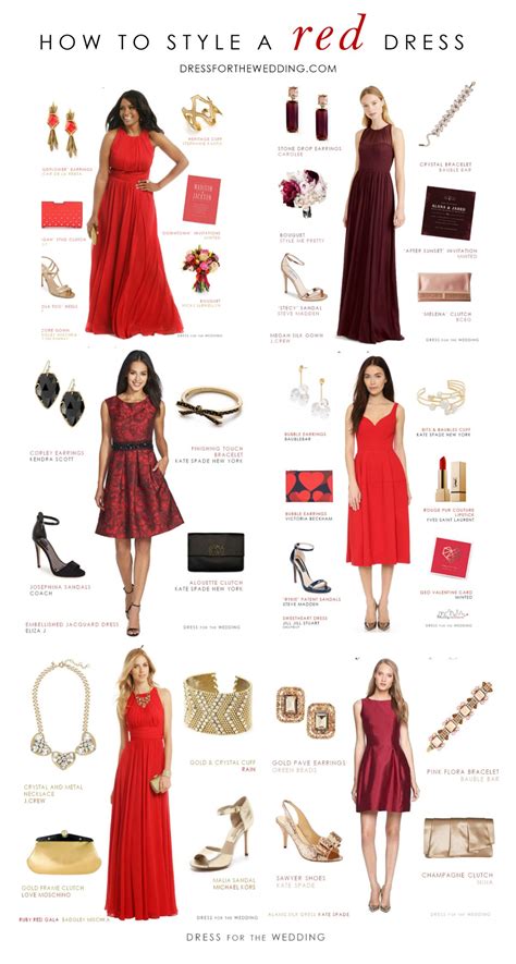 How to Accessorize a Red Dress - Dress for the Wedding | Red dress ...
