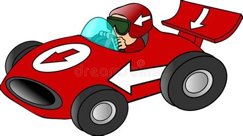 Red Race Car stock illustration. Illustration of helmet - 1381215 | Red race, Toy car, Race cars