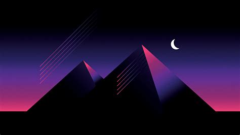 Retro Wave Pyramid [OC] [3840x2160] : r/wallpaper