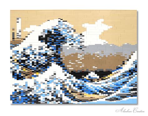 LEGO mosaic of Hokusai's "The Great Wave off Kanagawa" | The Brothers ...