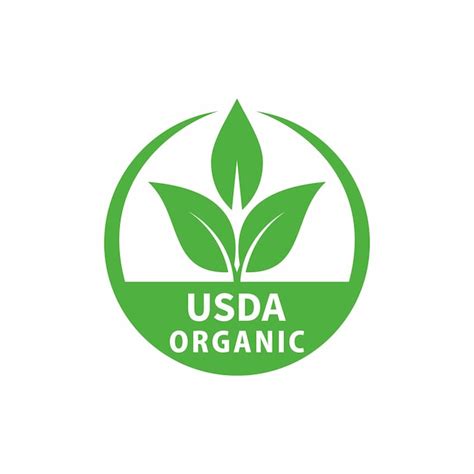 Premium Vector | Usda organic green emblem illustration on white background