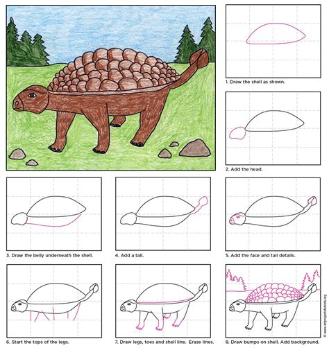 How To Draw A Ankylosaurus Step By Step at Drawing Tutorials