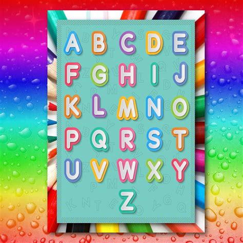 Learn The Alphabet Blue Childrens Wall Chart Educatio - vrogue.co