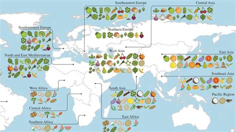 A Map Of Where Your Food Originated May Surprise You | Map, Ap human ...