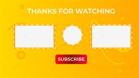 Gradient Youtube End Screen Thanks For Watching Template, Youtube End ...