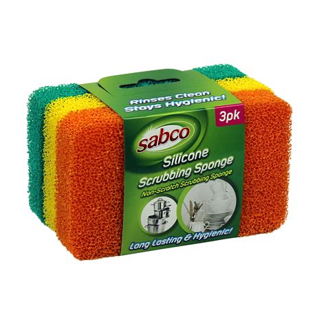 Buy 3 Pack Of Silicone Scrubbing Sponges - Sabco