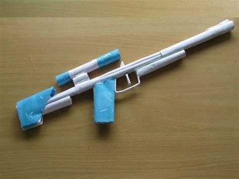 How to Make a Paper Sniper Rifle that shoots Rubber Band - Easy Tutorial