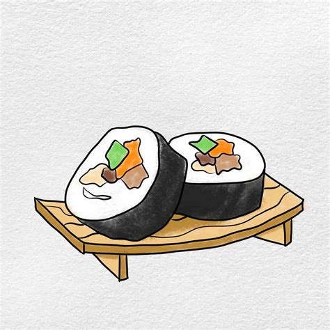 How to Draw Sushi - HelloArtsy