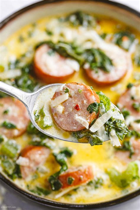 Creamy Sausage Soup Recipe With Green Vegetables – Green Sausage Soup Recipe — Eatwell101