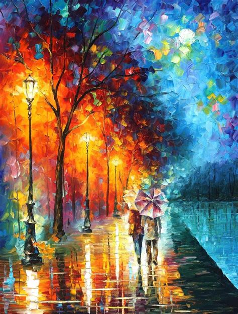 Leonid Afremov Night Painting, Love Painting, Oil Painting On Canvas ...