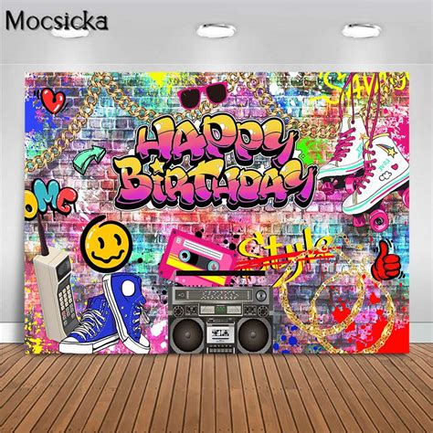 Mocsicka S Party Backdrop Hip Pop Graffiti S Photography Background | Sexiz Pix