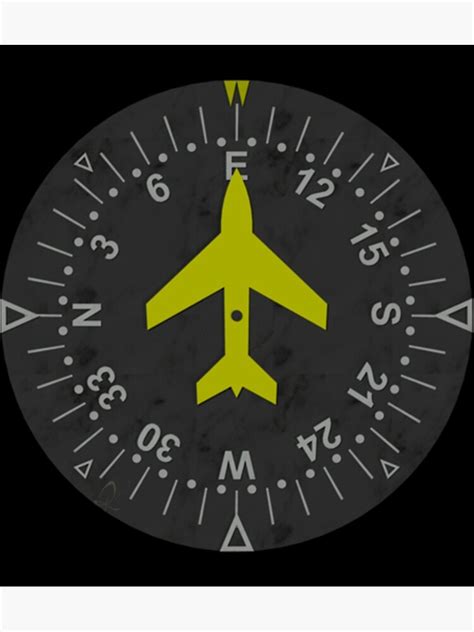 "Aviation Heading Indicator Compass" Poster for Sale by Declinedfisher | Redbubble