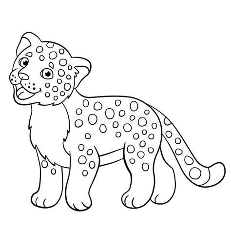 Cute Jaguar Clipart Black And White