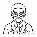 Scientist Coloring Sheet For Children  Page sketch template