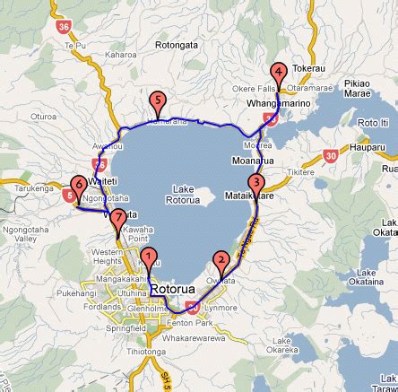 Rotorua Map - New Zealand