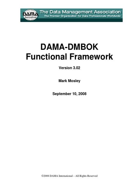 Dama Framework | PDF | Business Intelligence | Databases