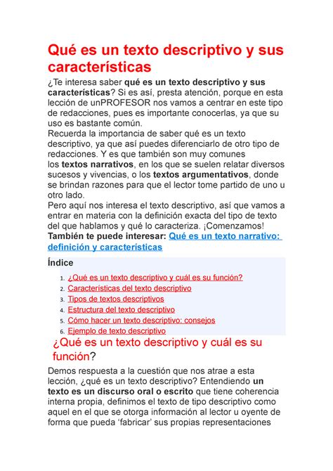 obtener Productividad Lograr cuales son las caracteristicas del texto descriptivo Correo aéreo ...