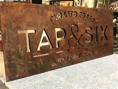 Custom Metal Business Sign Metal Signs Personalized Patina - Etsy