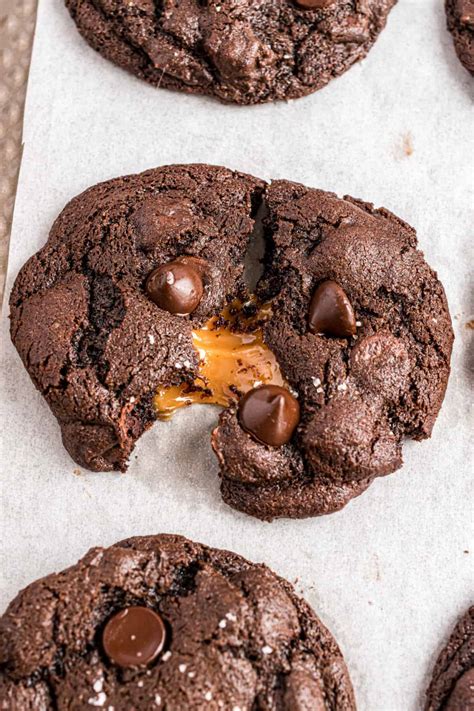 Salted Caramel Chocolate Cookies Recipe- Shugary Sweets