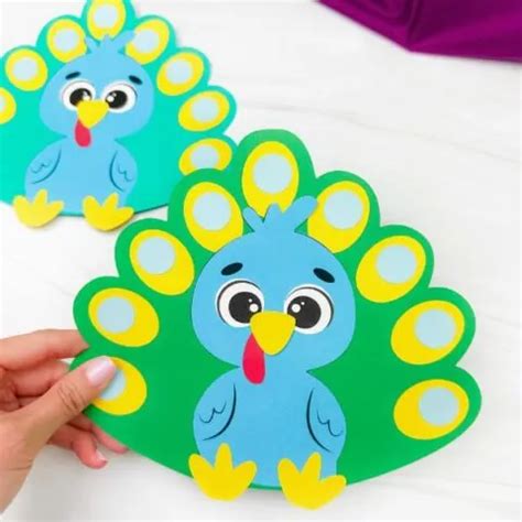 Turkey Disguise Peacock Craft For Kids [Free Template]