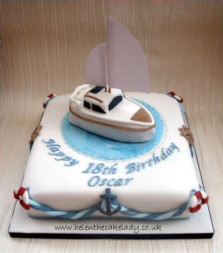 Sailing Boat 18th Birthday cake | Nautical birthday cakes, Boat cake ...