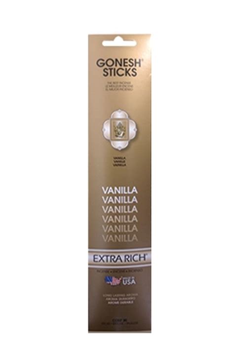 Vanpak Ltd.. GONESH INCENSE STICKS VANILLA 20PK**