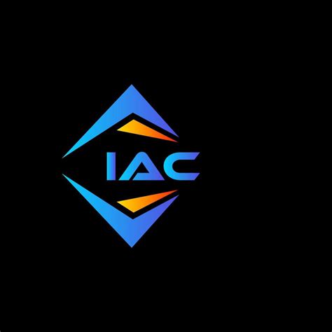 IAC abstract technology logo design on Black background. IAC creative ...