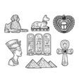 Ancient egyptian sarcophagus sketch Royalty Free Vector