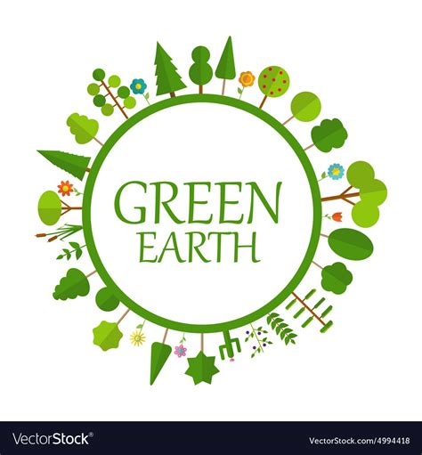 Green earth concept natural Royalty Free Vector Image