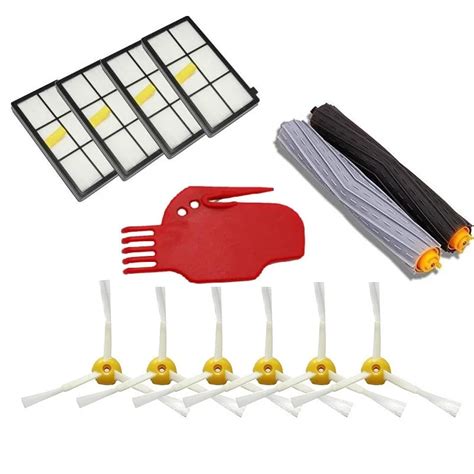 For iRobot Roomba accessories 5 Brush +4 Heap filter +6 side brush for iRobot Roomba 800 870 880 ...