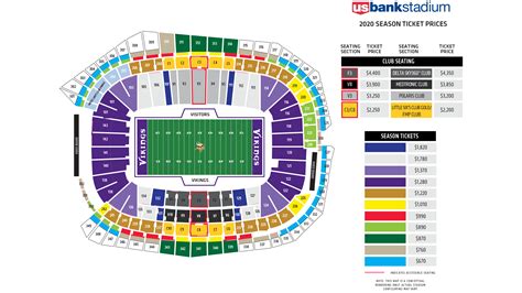 U.S. Bank Stadium Seating Chart and Map | Minnesota Vikings - vikings.com