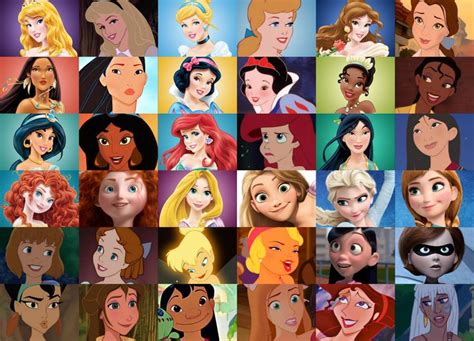 Disney girls refrence, older and newer versions of the more popular ones.... | Disney female ...