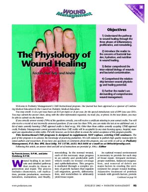 Fillable Online Principles of Wound Healing - Mechanisms of Vascular Disease Fax Email Print ...