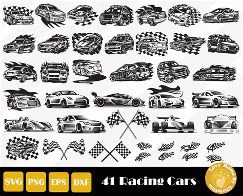 41 Race Car Svg Sport Car Svg Car Svg Bundle Car Cut Files - Etsy UK