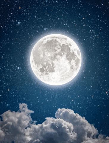 via GIPHY | Night sky moon, Moon art, Night sky wallpaper