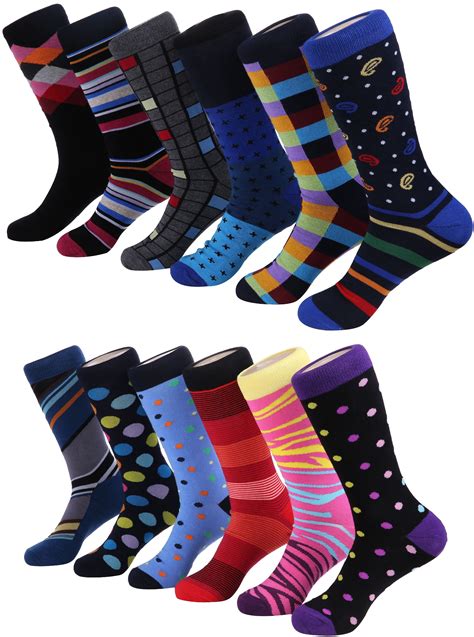 Mio Marino - Mio Marino Men's Fun Dress Socks - Colorful Funky Socks for Men - Cotton Fashion ...