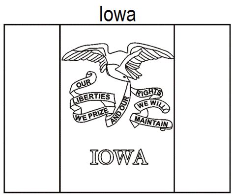 Geography Blog: Iowa State Flag Coloring Page